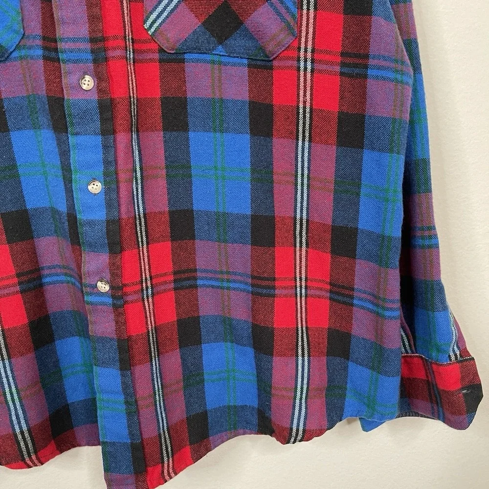 Vintage Outdoor Exchange Mens Plaid Flannel Shirt Size XL Country Ranch Outdoors